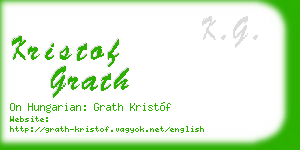 kristof grath business card
