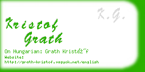 kristof grath business card